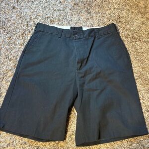 Black Flat Front Golf/Dress Shorts Knee-Length